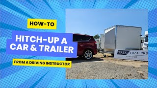 How to Hitch Up a Commercial Trailer to a Car [upl. by Barty]