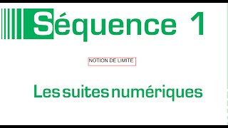 MATHEMATIQUES BAC FRANCAIS CNED SEQUENCE1 LECON3 SUITES NUMERIQUES PROFESSEEUR BENZINE RACHID [upl. by Reinertson249]