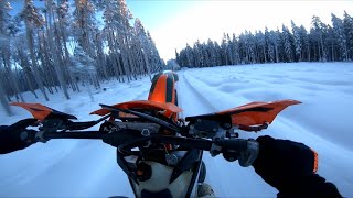 KTM 300 EXC  COLD DAY [upl. by Anigue]