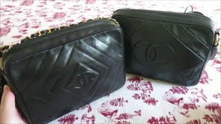 Chanel Vintage Lambskin Camera Bag  Vintage chat amp tips [upl. by Ahsinrac802]