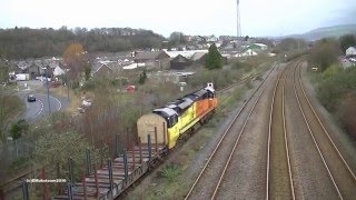 70809 Chirk  Baglan Empty Logs 27 01 2016 [upl. by Manda213]