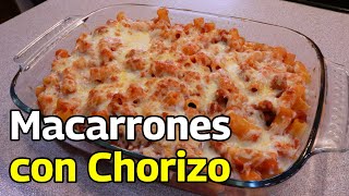 Macarrones con Chorizo Gratinados  recetasdecocina [upl. by Kroll]