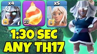 4X Electro Titan  5X Healers  Fire Ball  TH17 Best Attack Strategy  Clash of clans [upl. by Aivilys]