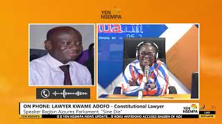 Lawyer Kwame Adofo speaks about speaker Bagbin adjourning parliament indefinitely again [upl. by Nitsruk]