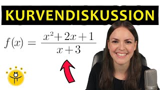 Vollständige KURVENDISKUSSION Beispiel – gebrochen rationale Funktionen untersuchen [upl. by Novj]