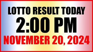 Lotto Result Today 2pm November 20 2024 Swertres Ez2 Pcso [upl. by Zeitler]