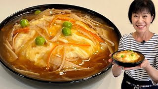 Tenshinhan 天津飯 Riz avec une omelette et une sauce épaisse  Kumiko Recette [upl. by Anihpesoj]