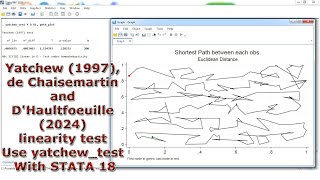 Yatchew 1997 de Chaisemartin amp DHaultfoeuille 2024 linearity test Use yatchewtest STATA 18 [upl. by Pepin]