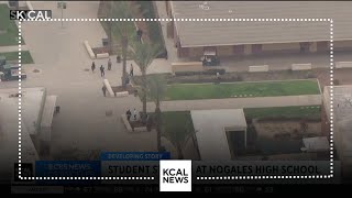 Student arrested after stabbing classmate at Nogales High School in La Puente [upl. by Xena]