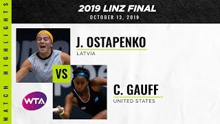 Jelena Ostapenko vs Coco Gauff  2019 Linz Final  WTA Highlights [upl. by Rudolph]