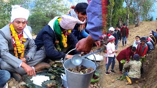 New Bridge amp Groom  Traditional way to get marry  Marriage Ceremony in the village [upl. by Cirdes]