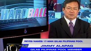 Chot Reyes names 17man Gilas Pilipinas pool [upl. by Akenahs773]