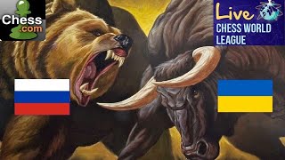 Live Chess World League  Ukraine vs Russia  GM PhD Oleksiyenko [upl. by Ginder]