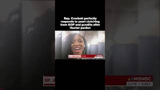 Rep Crockett PERFECTLY RESPONDS to Pearl Clutchers after Hunter Pardon [upl. by Horvitz]