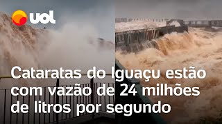 Cataratas do Iguaçu registram maior vazão em 9 anos volume está 16 vezes maior que a média [upl. by Niveb]