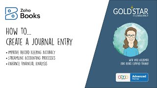 How to create a manual Journal entry in Zoho Books [upl. by Normac]