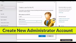 How to Create New Administrator Account in Windows 10 ✔ [upl. by Hgieliak761]