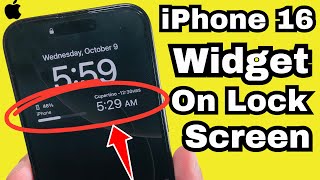 How to Add Widgets to Lock Screen on iPhone 16 16 Pro [upl. by Emilio]