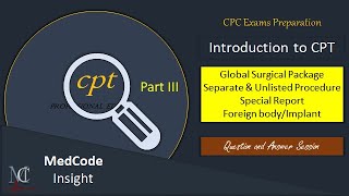 medical coding CPT introduction Part 3 [upl. by Butch317]