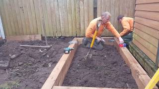 How to build raised beds using railway sleepers [upl. by Akcirre]