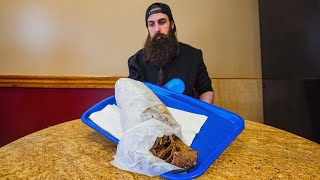 THE BIGGEST DONAIR KEBAB CHALLENGE IN CANADATHE DONAIROSAURUS REX  BeardMeatsFood [upl. by Narok514]