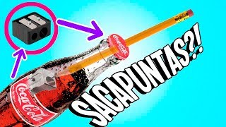 ►Haz un SACAPUNTAS de COCACOLA  Útiles ESCOLARES  HaunterMake [upl. by Hollington]