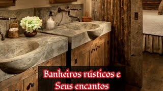 Banheiros modernos e rústicos  Fazenda  Chácara  Pedras  Tijolinhos Vamos Decorar [upl. by Jehial]