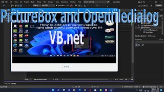 PictureBox and openfiledialog visual basic net tutorial [upl. by Annotahs]