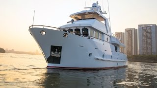 Bering 65  Steel expedition trawler yacht [upl. by Ahsinej]