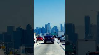 Los Angeles Downtown from the Freeway  California shorts losangeles [upl. by Eenhat]