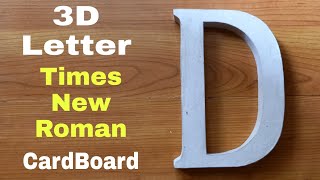 How To Make 3D Letter D  DIY CardBoard  devdevs Simple crafts [upl. by Cassandry]