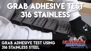 Grab adhesive test using 316 stainless steel [upl. by Kered238]