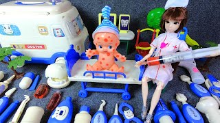 ASMR Unboxing Doctor Toys Baby Doll Gets Sick amp Ambulance Playset Collection  Toys Review [upl. by Anwahsit]