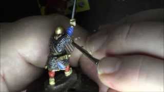 SAGA Gripping Beast 28mm AngloSaxon Warlord Part 2 Painting [upl. by Aninnaig86]