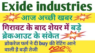 Exide industries share latest news । exide share latest news। exide battery stock latest news today [upl. by Ayalat]