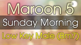 Sunday Morning  Maroon 5 karaoke low key male [upl. by Aneehsar]