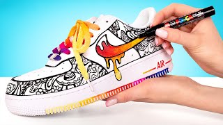 Nike Air Force 1 personnalisées avec des dessins 👟 [upl. by Ing]