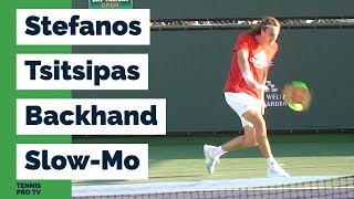 Stefanos Tsitsipas Backhand SlowMo  2019 [upl. by Cami]