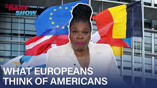 Leslie Jones Can’t Believe What Europeans Think of Americans  The Daily Show [upl. by Ahsinwad242]