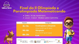 sala 2 Transmissão da Olímpiada e Paralimpíada SEMEC BELÉM 2024 [upl. by Fonville]