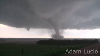 Pilger Nebraska Twin Tornadoes Never Before Seen Video From Birth to Town Impact [upl. by Meekah]