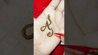 A❤️ P name mehndi design AP letter mehndi tattoo letter mehndi design shorts viralvideo [upl. by Massarelli]