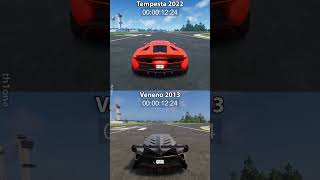 The Crew 2  Creators Tempesta 2022 vs Lamborghini Veneno 2013 Drag Race Stock [upl. by Ingeberg]