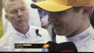 Lando Norris interview after qualifying 2019 Australian Grand Prix [upl. by Izaak913]