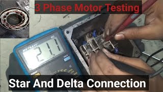 3 Phase Motor Testing  Star And Delta Connection  Electricalgyanp1z stardeltamotor [upl. by Putnam]