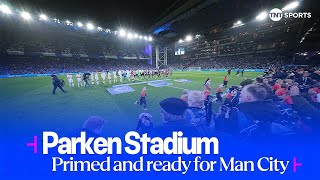 📢🔥 The Champions League anthem rings out at Parken Stadium ahead of FC Copenhagen vs Man City [upl. by Hcirdla770]