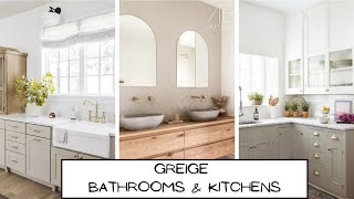 Gorgeous Greige Bathrooms amp Kitchens  Home Decor amp Home Design  And Then There Was Style [upl. by Reichert]