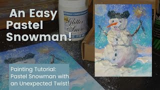 Lets Paint a Simple Snowman in Pastel A tutorial for all levels [upl. by Hillie388]