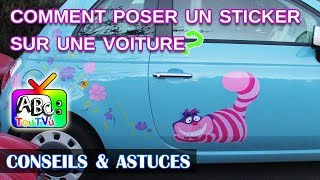 Décoration  comment poser un sticker sur une voiture [upl. by Ruddie223]