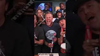 Jimmy Fallon Metallica amp The Roots Sing quotEnter Sandmanquot Classroom Instruments shorts metallica [upl. by Aserehtairam]